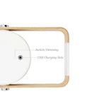 Minimalist white & wood led wall sconce lantern bedroom light