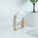 Minimalist white & wood led wall sconce lantern bedroom light