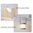 Minimalist white & wood led wall sconce lantern bedroom light