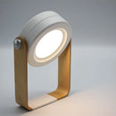 Minimalist white & wood led wall sconce lantern bedroom light