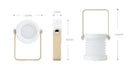 Minimalist white & wood led wall sconce lantern bedroom light