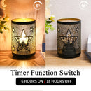 6.5" H Etched Metal Table Lamp Christmas Battery Operated Lamp