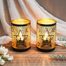 6.5" H Etched Metal Table Lamp Christmas Battery Operated Lamp