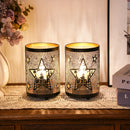 6.5" H Etched Metal Table Lamp Christmas Battery Operated Lamp