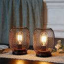 Set of 2 Tall Battery Powered Outdoor Table Lamp
