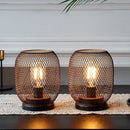 Set of 2 Tall Battery Powered Outdoor Table Lamp