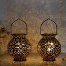 Set of 2 Moroccan Style Metal Table Lamp