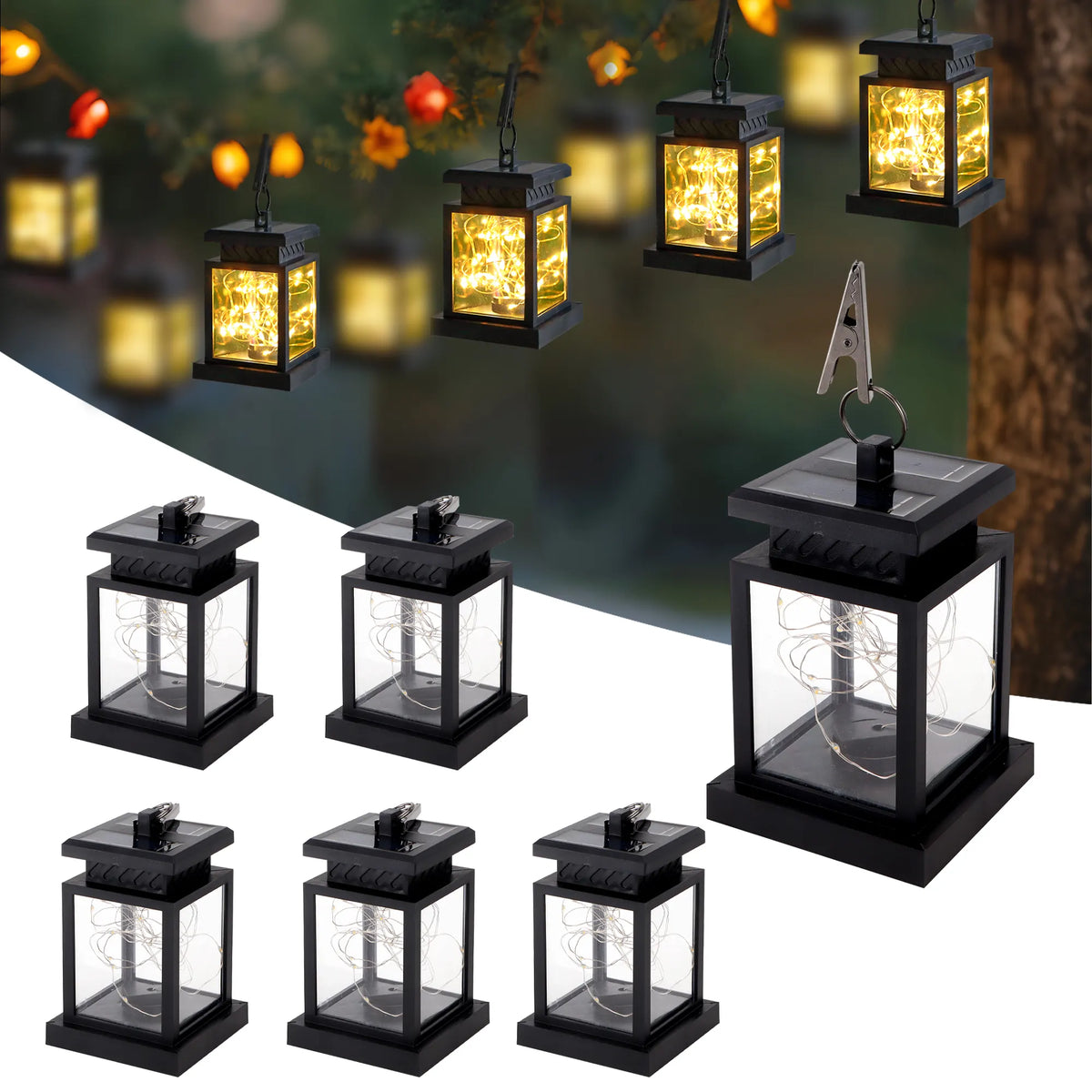 Set of 2 Solar Lantern Lights, photo 7 of 11