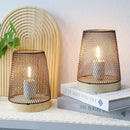 Set of 2-7"H Metal Mesh Table Lamp (with Wooden Base) by JHY DESIGN