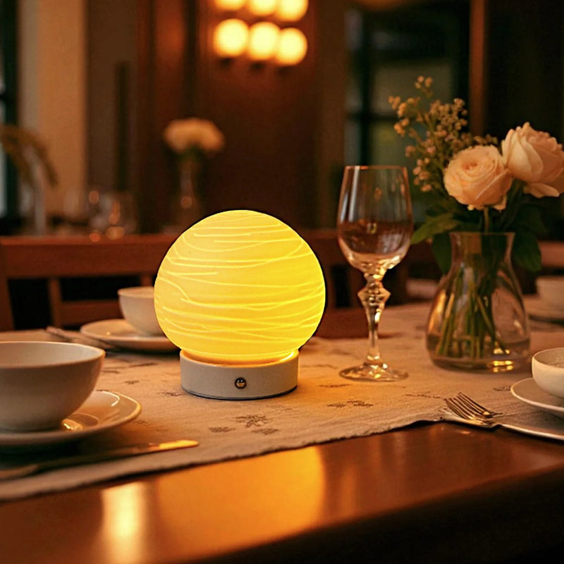 Ceramic Ball Rechargeable Lamp (Planet), photo 2 of 6