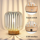 7.5"H Touch Bedside Rechargeable Lamp (Cylinder)