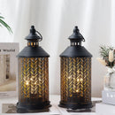 Set of 2-10.5" H Metal Table Lamps (Bamboo Leaves) by JHY DESIGN