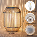Set of 2 Woven Lamp shade Table Lamps