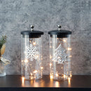 Set of 2-7"H Battery Powered Lights(Sliver Leaf Pendant ) by JHY DESIGN