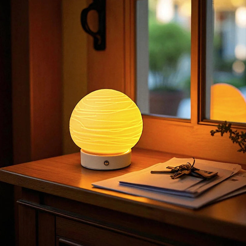 Ceramic Ball Rechargeable Lamp (Planet), photo 3 of 6