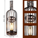 13.5”H Cordless Metal Wine Cork Holder Lamp