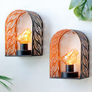Set of 2-7"H Bird Bulb Wall Sconces Fairy Lights