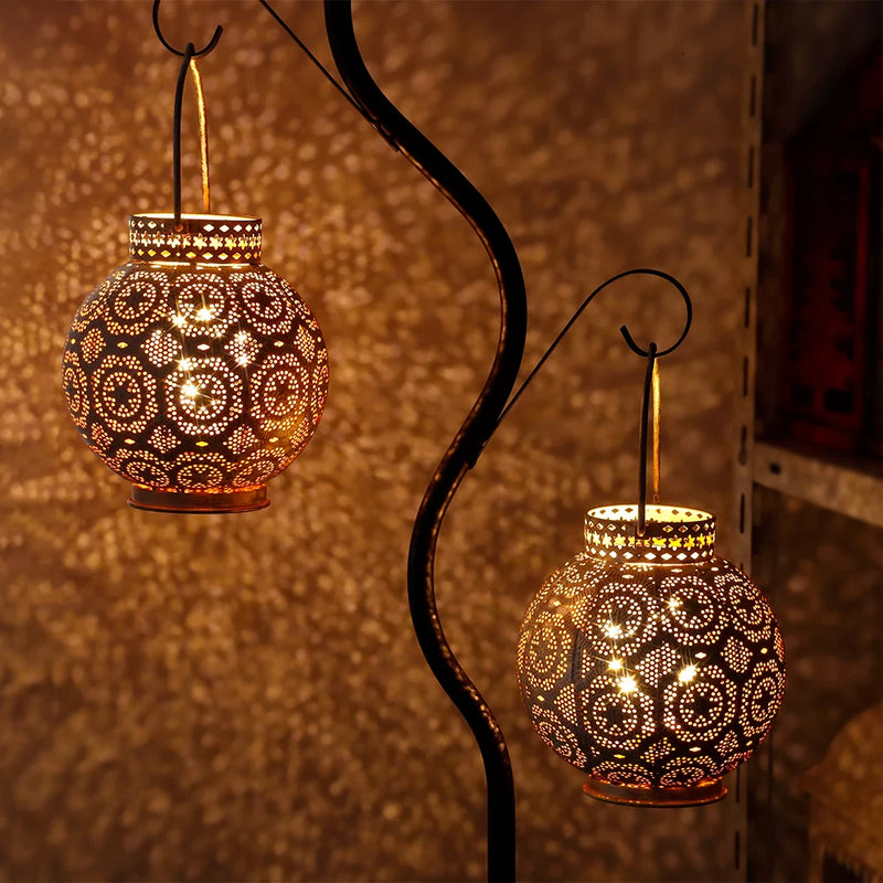 Set of 2 7'' Moroccan Lamps (white), photo 2 of 5