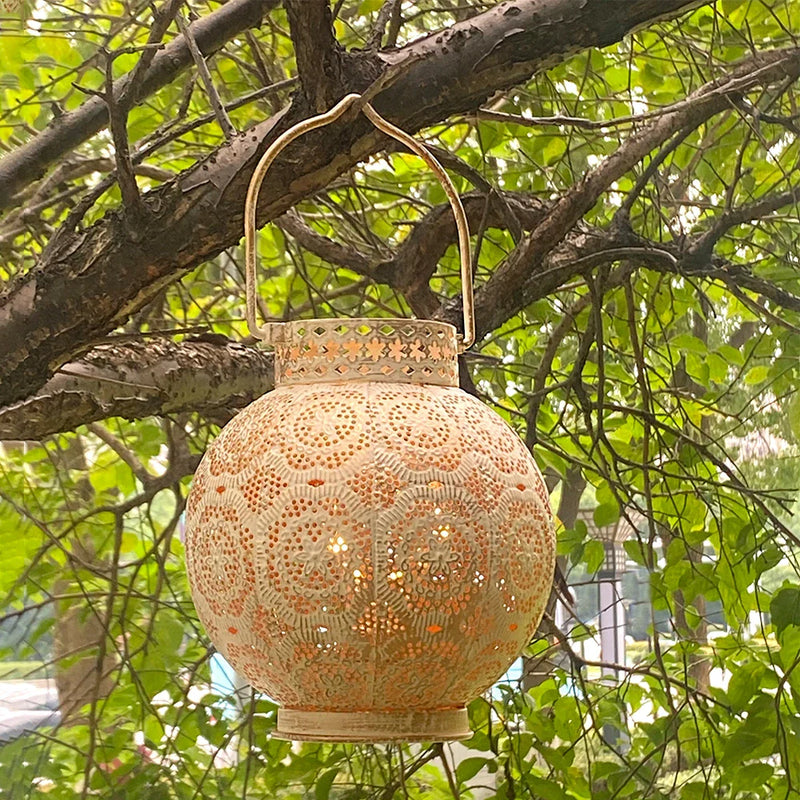 Set of 2 7'' Moroccan Lamps (white), photo 4 of 5