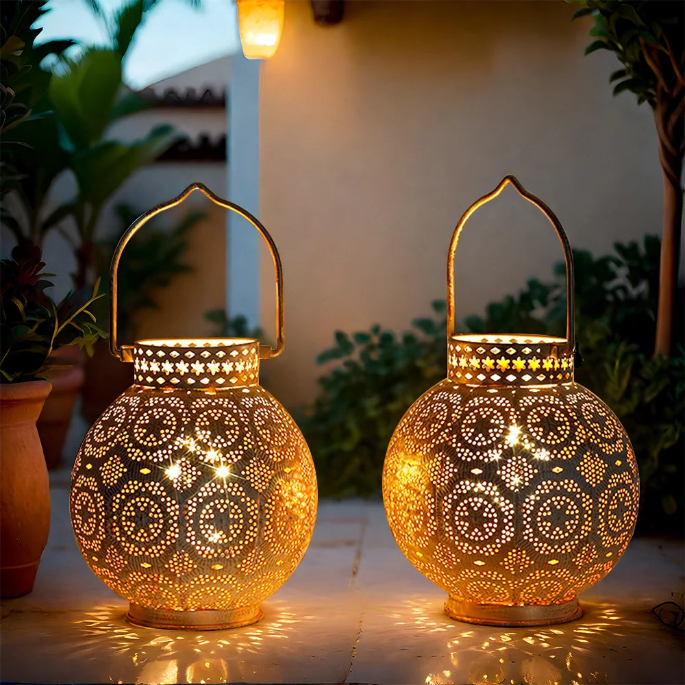 Set of 2 7'' Moroccan Lamps (white), photo 5 of 5
