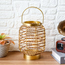 7.7 "H Metal Cage LED Cordless Lamp Battery Operated