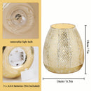 7'' High Battery Powered Metal Decorative Table Lamps with Fairy Lights Bulb