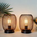 Set of 2 Tall Battery Powered Outdoor Table Lamp