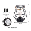 8.5" Tall Battery Powered Outdoor Table Lamp Black by JHY DESIGN