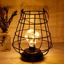 8.5" Tall Battery Powered Outdoor Table Lamp Black by JHY DESIGN