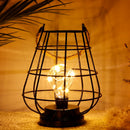 8.5" Tall Battery Powered Outdoor Table Lamp Black by JHY DESIGN