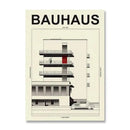 Bauhaus geometric teal & orange canvas print living room wall art by Decorbites