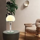 GobekUsa Bauhaus Milk White Glass Table Lamp Chrome Nordic Retro Light