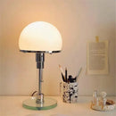 GobekUsa Bauhaus Milk White Glass Table Lamp Chrome Nordic Retro Light