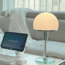 GobekUsa Bauhaus Milk White Glass Table Lamp Chrome Nordic Retro Light
