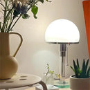 GobekUsa Bauhaus Milk White Glass Table Lamp Chrome Nordic Retro Light