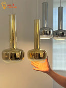 GobekUsa Bauhaus Copper/Chrome Pendant Lights for Living Room, Kitchen Island, Bar, Bedroom&Bathroom