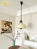 GobekUsa Cream Glass Pendant Lights LED E27, Medieval Bauhaus Design for Home Decor