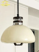 GobekUsa Cream Glass Pendant Lights LED E27, Medieval Bauhaus Design for Home Decor