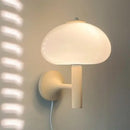 GobekUsa Cream Mushroom Glass Wall Light: Bauhaus LED Bedroom Aisle Wall Light