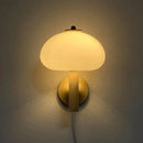GobekUsa Cream Mushroom Glass Wall Light: Bauhaus LED Bedroom Aisle Wall Light