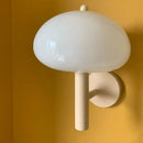 GobekUsa Cream Mushroom Glass Wall Light: Bauhaus LED Bedroom Aisle Wall Light