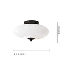 GobekUsa Cream White Glass Ceiling Lamp | LED Bauhaus Dining Room Decor