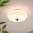 GobekUsa Cream White Glass Ceiling Lamp | LED Bauhaus Dining Room Decor