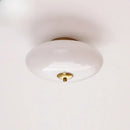 GobekUsa Cream White Glass Ceiling Lamp | LED Bauhaus Dining Room Decor