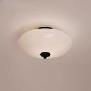 GobekUsa Cream White Glass Ceiling Lamp | LED Bauhaus Dining Room Decor
