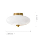 GobekUsa Cream White Glass Ceiling Lamp | LED Bauhaus Dining Room Decor