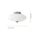 GobekUsa Cream White Glass Ceiling Lamp | LED Bauhaus Dining Room Decor