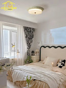 GobekUsa Cream Wind LED Iron Glass Ceiling Light - Retro Design, Bauhaus Style