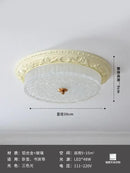 GobekUsa Cream Wind LED Iron Glass Ceiling Light - Retro Design, Bauhaus Style