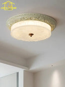 GobekUsa Cream Wind LED Iron Glass Ceiling Light - Retro Design, Bauhaus Style